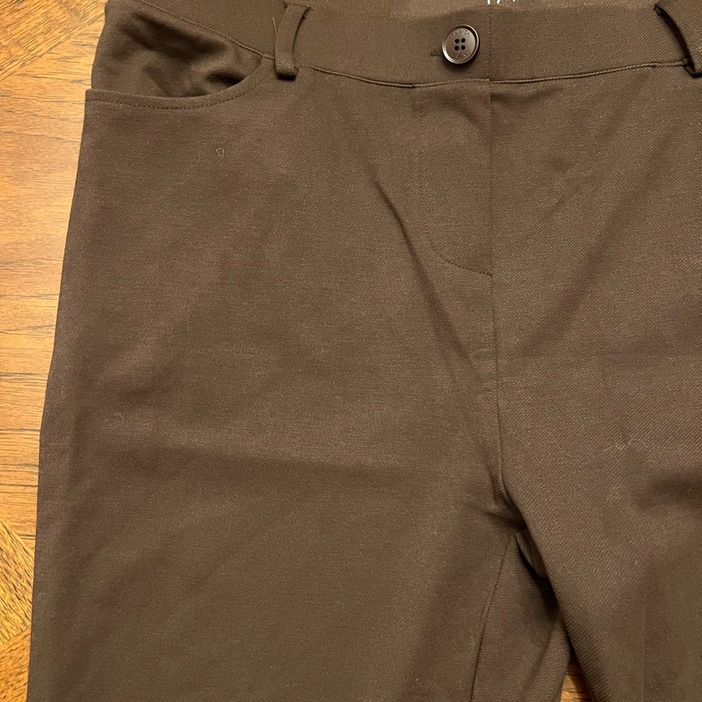 Tapata Brown Flared Soft Pull On Trouser Pants - Picture 4 of 8
